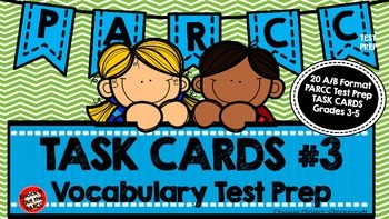 Preview of PARCC Test Prep Vocabulary Task Cards A/B Format Set 3