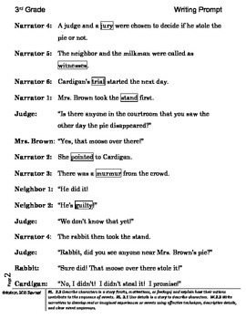 LEAP 2025 Test Prep Writing Prompt: The Trial of Cardigan ...