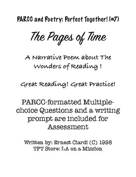 Preview of PARCC and Poetry: Perfect Together! (#7) The Pages of Time
