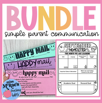 Preview of Parent Communication Bundle | Happy Mail | Monthly Newsletter