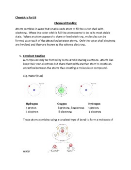 Preview of PART 2 ""Chemical Bonding" "THE ULTIMATE CHEMISTRY UNIT IN 3 EASY PARTS!"