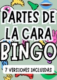 PARTES DE LA CARA BINGO - Spanish Learning Parts of the Fa
