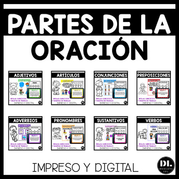 Preview of Partes de una oración | Parts of a sentence Spanish