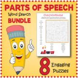 (4th 5th 6th 7th Grade) PARTS OF SPEECH - 8 Word Search Wo