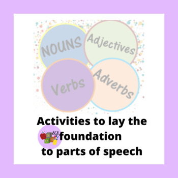 Preview of PARTS OF SPEECH - Mini Unit - Nouns/Adjectives/Verbs/Adverbs