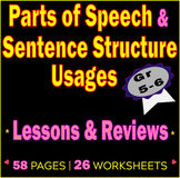 PARTS OF SPEECH USAGES & WRITING SENTENCES. 26 LESSONS. Gr