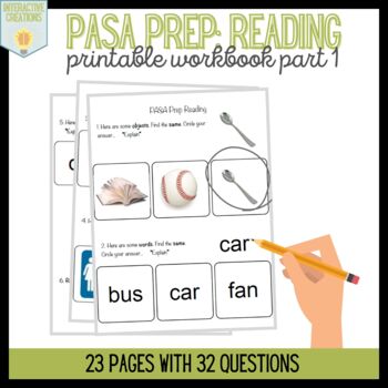 Preview of PASA Prep Reading Part 1 *OLDER VERSION*