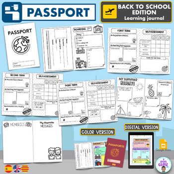 Preview of End of the year activities memory book passport- travel theme