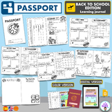 End of the year activities memory book passport- travel theme