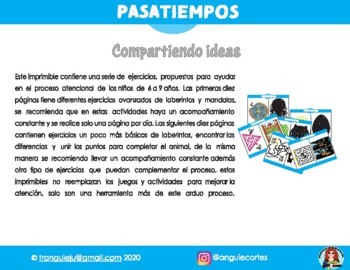 Preview of PASATIEMPOS (6 a 9 años) - imprimible gratis