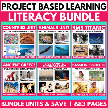 Preview of Project Based Learning (PBL) Bundle | Independent Learning Units | Digital
