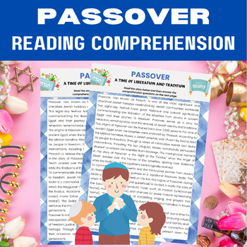 Preview of PASSOVER READING COMPREHENSION Passage and Questions Jewish Holiday