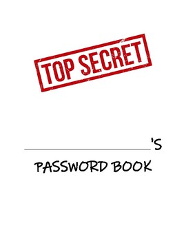 Preview of PASSWORD BOOK