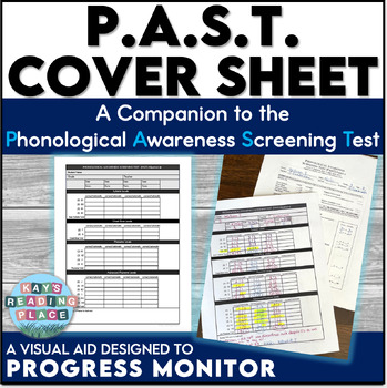 Preview of PAST (Phonological Awareness Screening Test) Cover Sheet