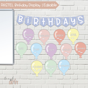 Pastel Birthday Display