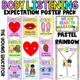 PASTEL RAINBOW BODY LISTENING POSTER PACK / BLACK WHITE VE