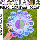 PASTEL RAINBOW CLOCK HOURS *12 and 24 Digital Time*