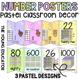 PASTEL RAINBOW NUMBER POSTERS