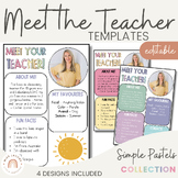 PASTELS | Meet the Teacher | Editable