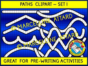 Preview of PATHS CLIPART: GREAT FOR FINE MOTOR SKILLS, PRE-WRITING ACTIVITIES AND GAMES