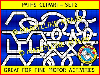 Preview of PATHS CLIPART ⚫ GREAT FOR PRE-WRITING ACTIVITIES, FINE MOTOR SKILLS AND GAMES