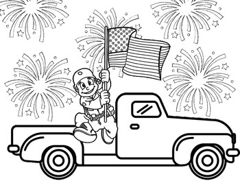 Preview of PATRIOTIC COLORING SHEET