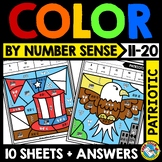 PATRIOTIC MATH COLOR BY CODE TEEN NUMBER SENSE 4TH OF JULY