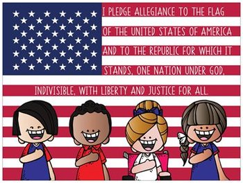 Preview of the BRAINY BUNCH - 18 x 24 POSTER - Pledge of Allegiance