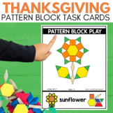 PATTERN BLOCK THANKSGIVING Task Cards for November STEM