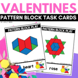 PATTERN BLOCK VALENTINES Task Cards for FEBRUARY