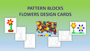Preview of PATTERN BLOCKS - FLOWERS DESIGN CARDS
