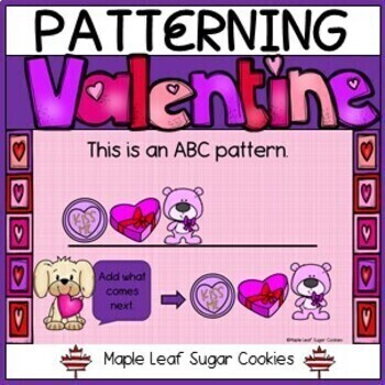 Preview of PATTERNING VALENTINE VERSION * Algebra * Identify, Extend and Build a Pattern !!