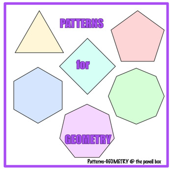 Preview of PATTERNS Geometry   TODDLER.  PRESCHOOL.  PRIMARY
