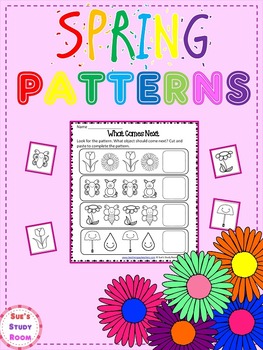 PATTERNS: Spring Patterns Worksheets by Sue's Study Room | TpT