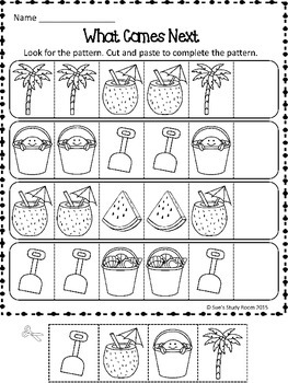 PATTERNS: Summer Patterns Worksheets by Sue's Study Room | TpT