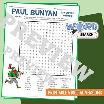 Paul Bunyan Crossword Puzzles