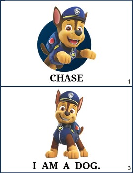 Preview of PAW PATROL Chase I Can Read Book for Kindergarten, 1st Grade, Homeschool