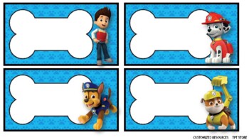 Preview of PAW PATROL Food Labels - 20 Labels