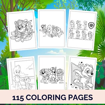 100 Paw Patrol Coloring Book:The Perfect paw patrol Coloring