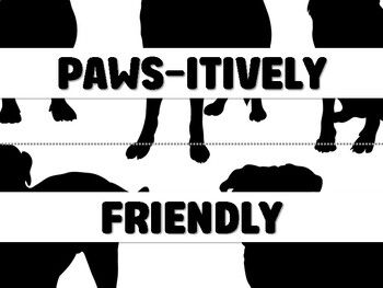 Preview of PAWS-ITIVELY FRIENDLY SPIRIT! Dog Bulletin Board Decor Kit