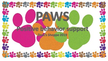 PAWS tickets for positive behavior support- (PBIS) by DocL's Shoppe