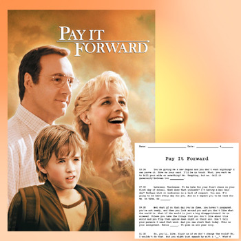 Preview of PAY IT FORWARD - Movie Guide Q&A, Storyboard & Writing Frames