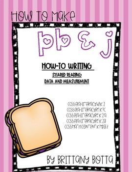Preview of PB&J How-to Writing