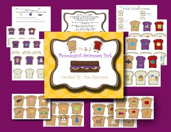 Preview of PB & J Phonological Awareness Pack (RF.K.2 & RF.1.2)