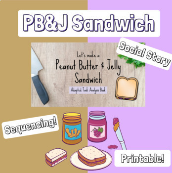 Preview of PB&J Sandwich Recipe Social Story - Task Analysis & Sequencing - Life Skills