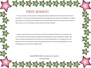 Preview of PBIS BINGO