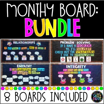 Preview of PBIS Bulletin Boards Bundle | Character Education | School Community |