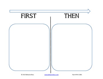 Preview of PBIS Chart- First_Then- for Individual Student