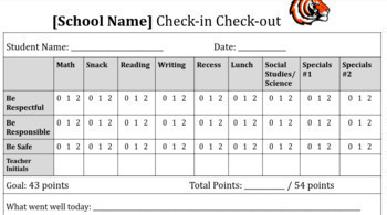 Pbis Check In Check Out Teaching Resources | Teachers Pay Teachers