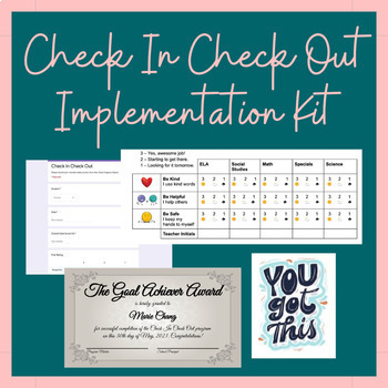 Preview of PBIS Check In Check Out No Prep Implementation Kit - Digital AND Print